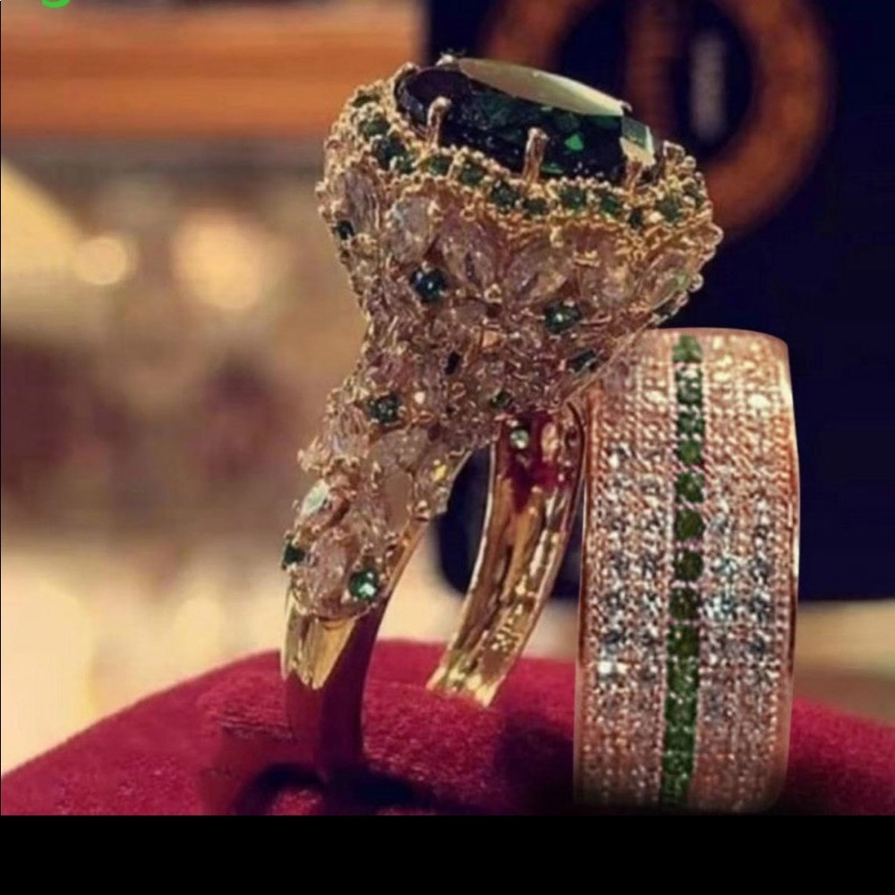 2pcs Elegant High Quality Fashion Ring Set